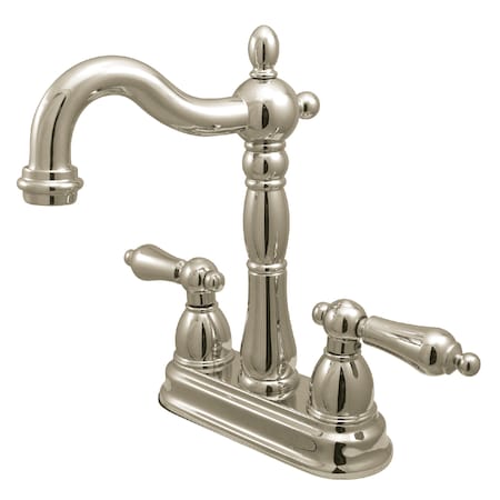 Kingston Brass Bar Faucet W/out Pop-Up Rod, Polished Nickel KB1496AL